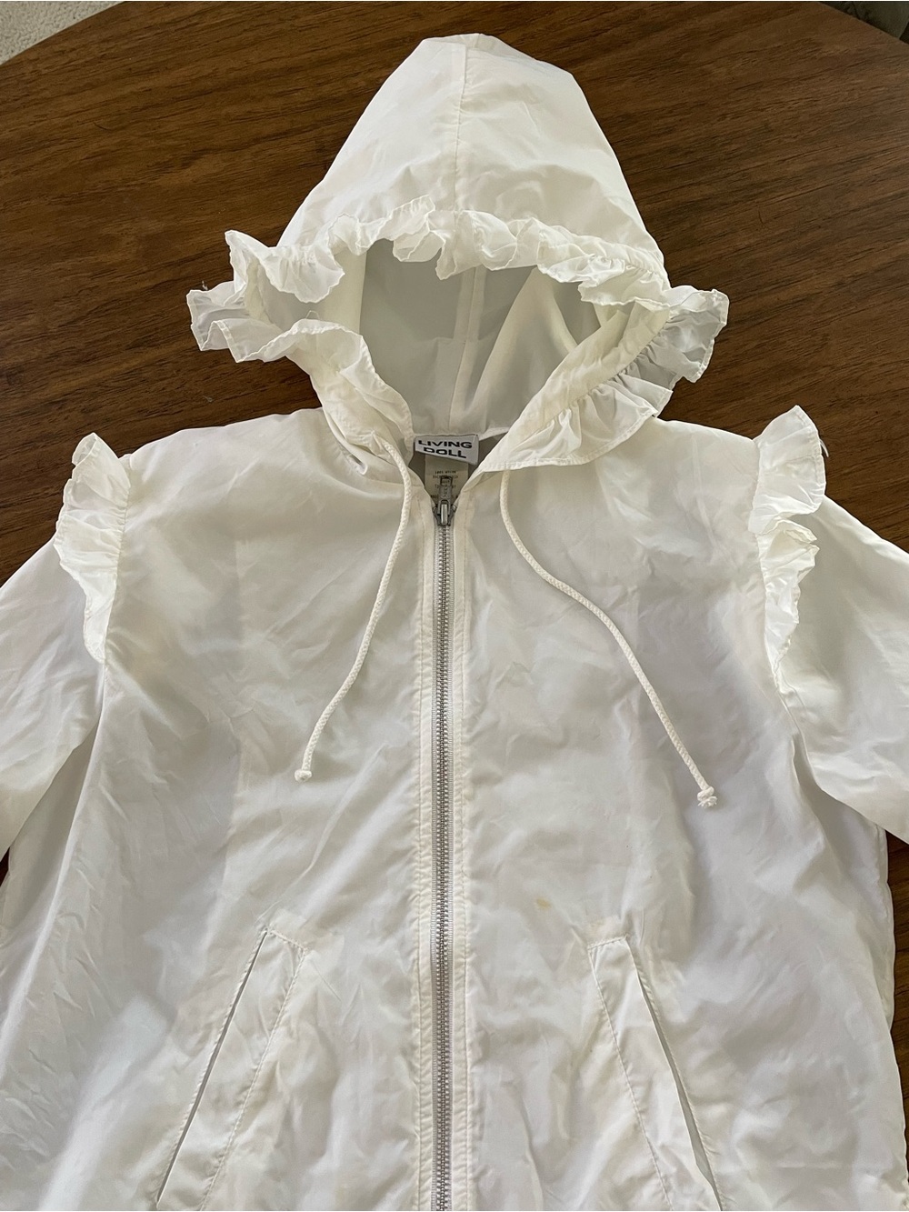 living doll White Ruffle Jacket